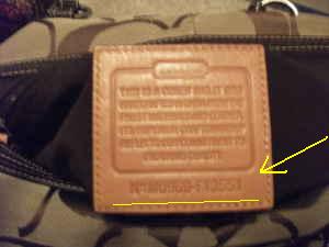 search coach purse serial number