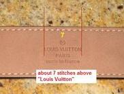 fake Louis Vuitton LV belt stitching