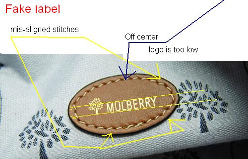 phony Mulberry brown leather handbag