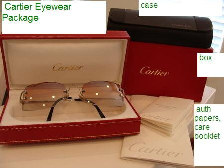 Authentic Cartier Glasses Package