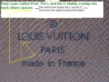 authentic Louis Vuitton heat stamp