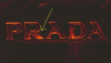 authentic Prada belt logo